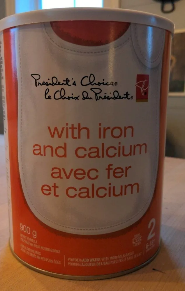 With iron and calcium baby formula