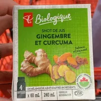 Shot de jus gingembre et curcumma