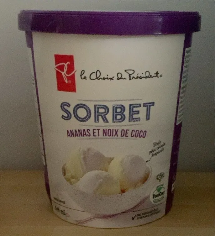 Sorbet Ananas et Noix de Coco