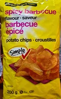 Spicy barbecue potato chips
