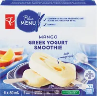 Mango greek yogurt smoothie bars