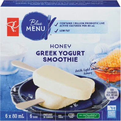 Honey greek yogurt smoothie bars