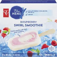 Raspberry swirl smoothie frozen dairy dessert bars