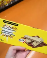 Gaufrettes avec garniture crémeuse chocolat