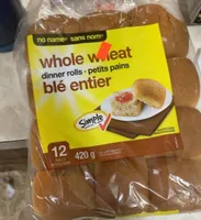 Whole wheat dinner rolls