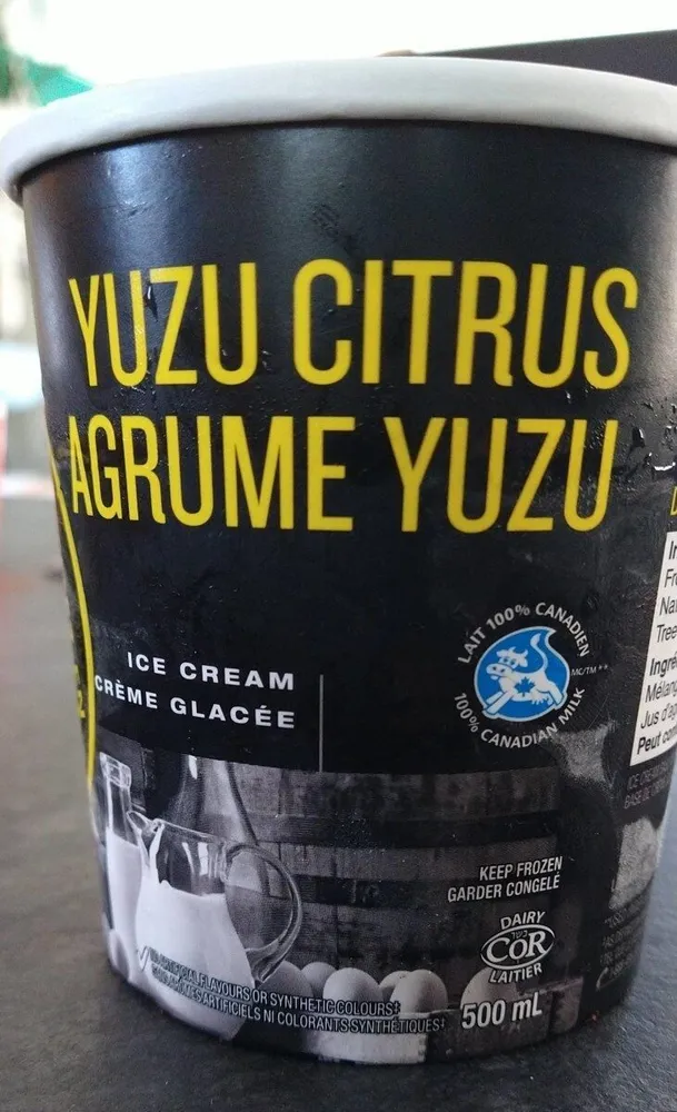 Crème glacée agrume yuzu