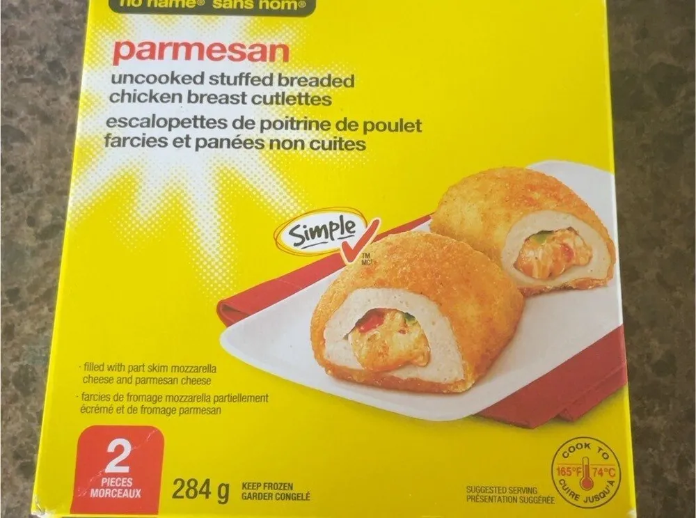Parmesan stuffed breaded chicken breast