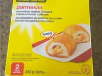 Parmesan stuffed breaded chicken breast