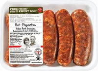 Hot italian pork sausages