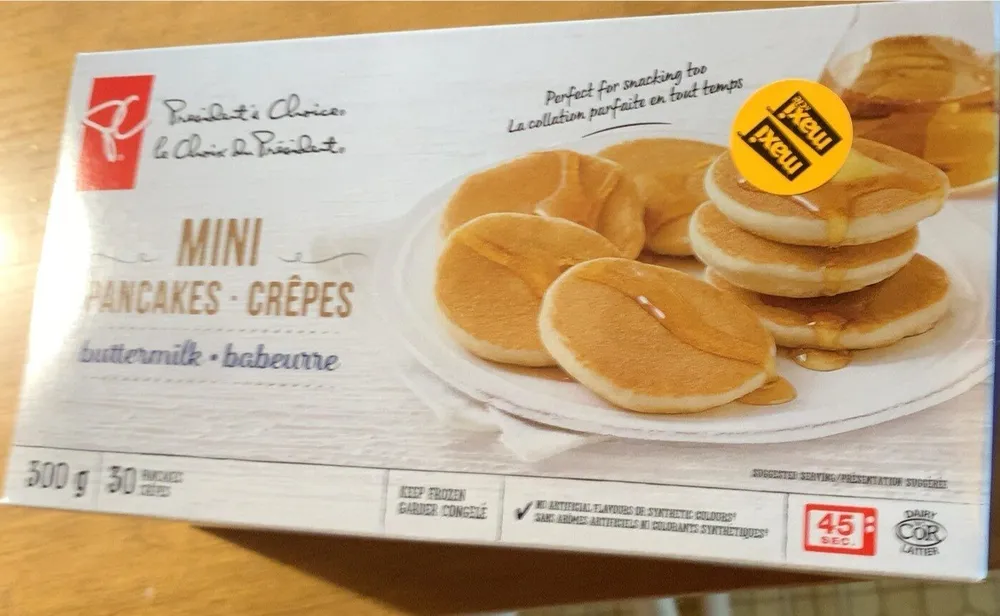 Buttermilk Mini-Pancakes. Keep Frozen.