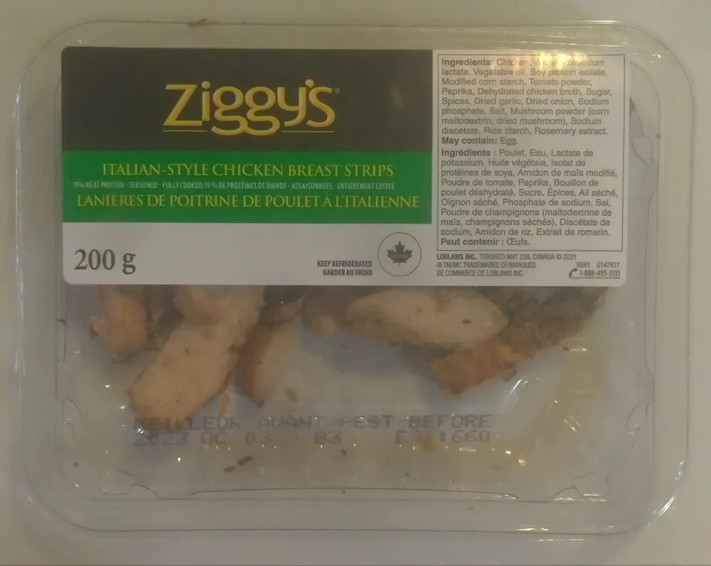 Italian-style chicken breast strips