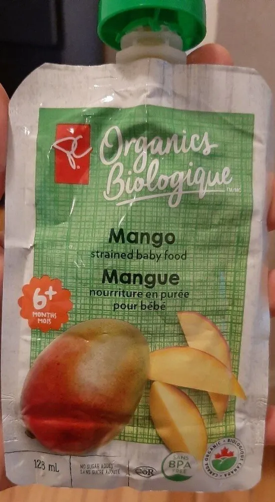 Nourriture pour bébé à la mangue