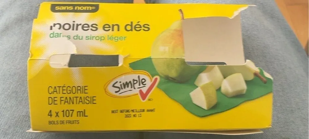 Poires en des