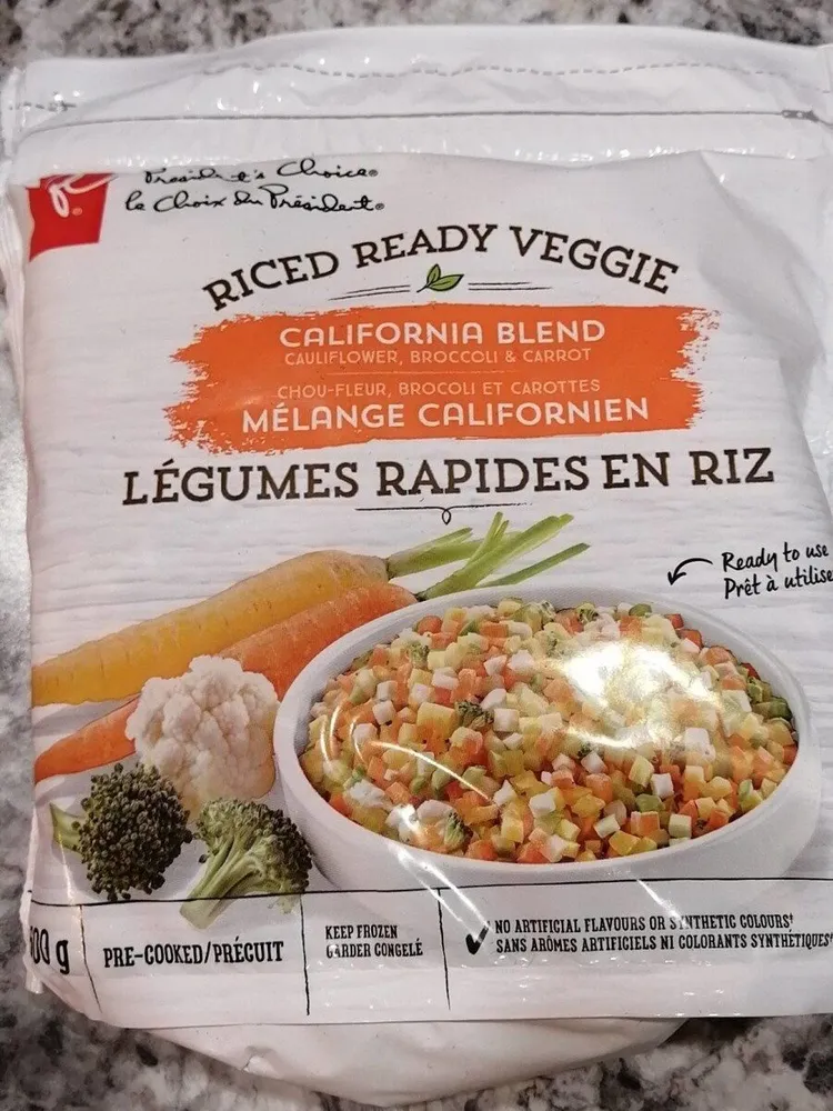 Riced Ready Veggie - California Blend - Cauliflower, Broccoli, and Carrot