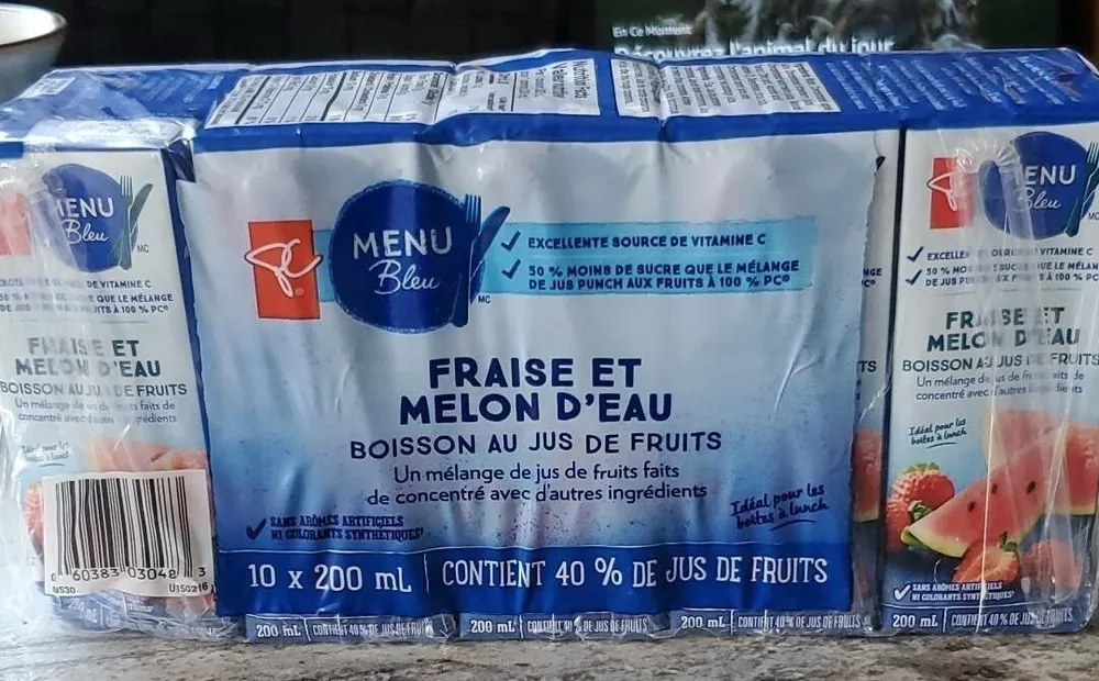 Jus fraise melond'eau