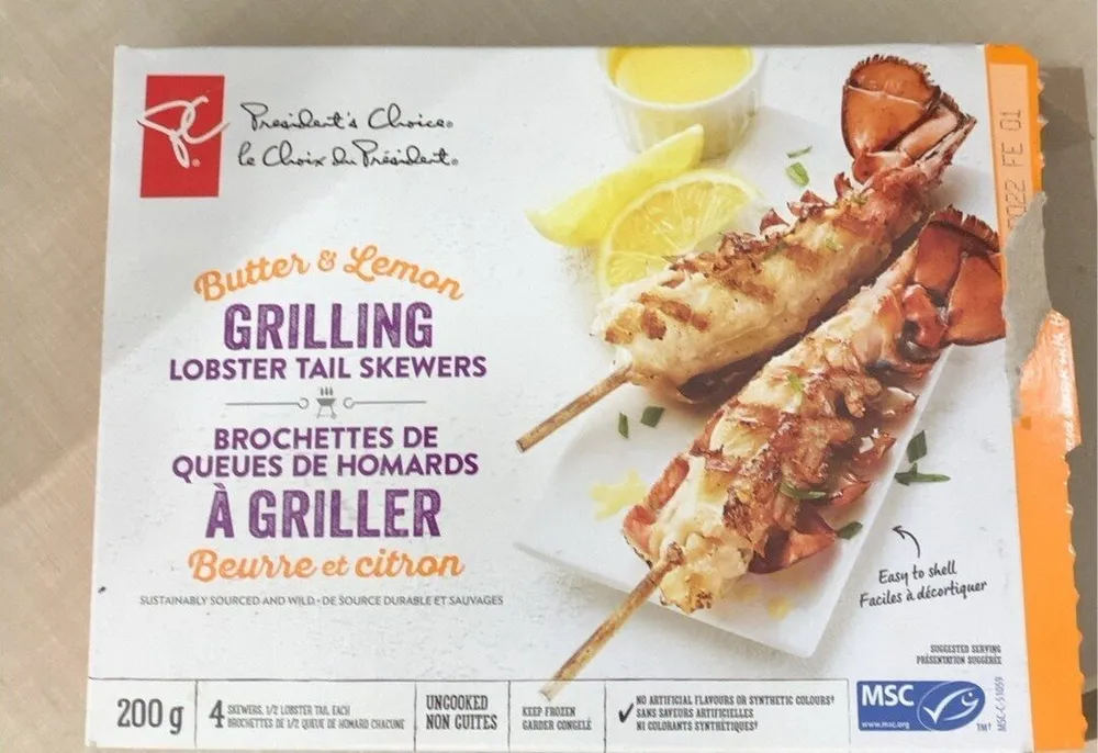 Brochettes de homard a griller