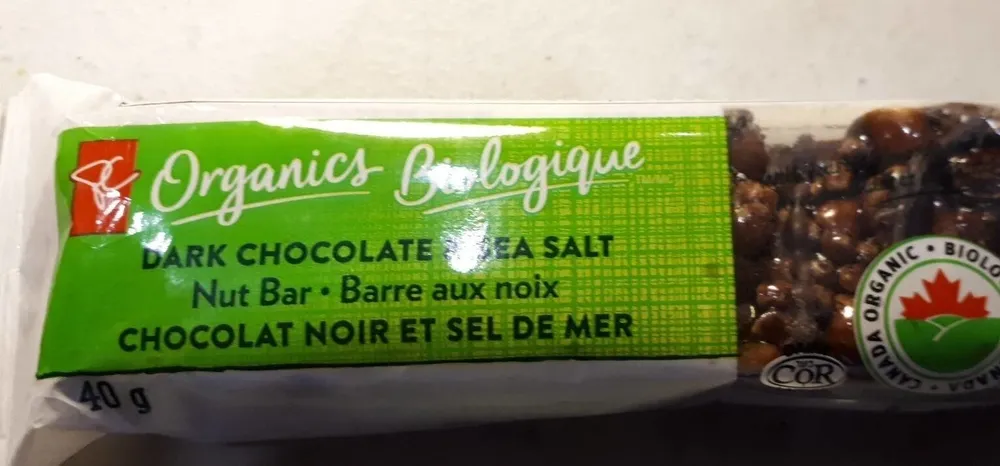 Barre aux noix chocolat noir et sel de mer