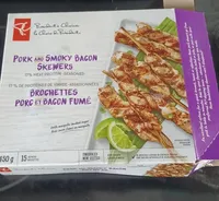 Brochettes porc et bacon fumé