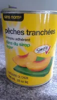 Pêche tranchée  dans un sirop léger