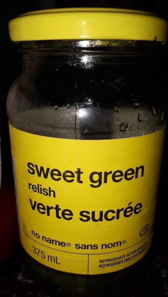 Relish verte sucrée