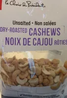 Unsalted dry-roasted cashews