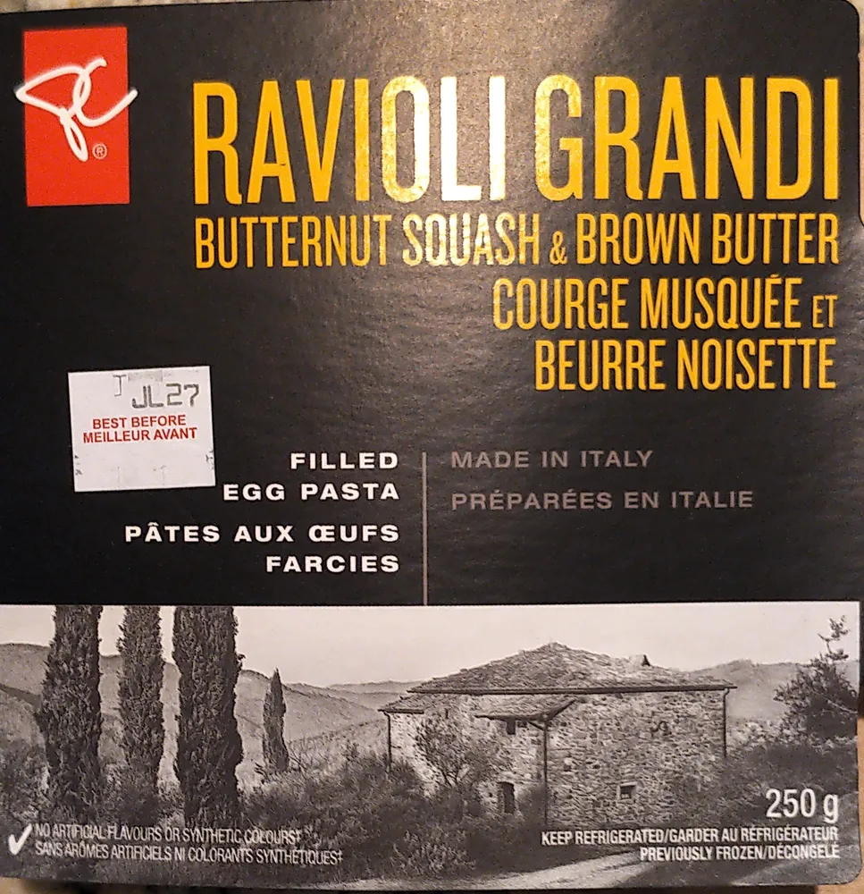PC Ravioli Grandi Butternut Squash & Brown Butter
