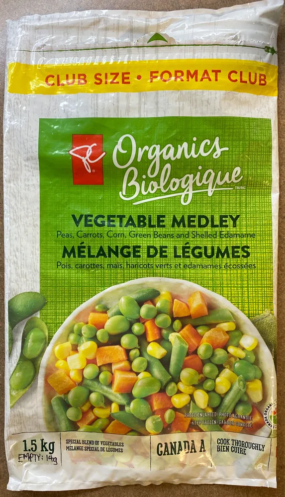 Vegetable Medley, Organic Keep Frozen.