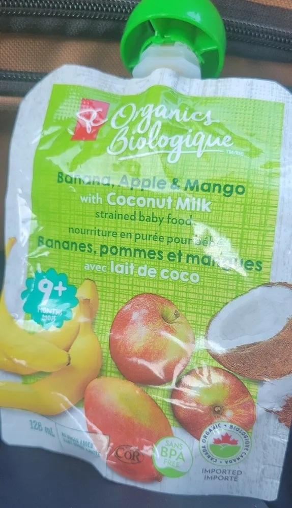 Banana, Apple, Mango With Coconut Milk