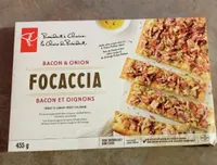 Focaccia baccon et oignons