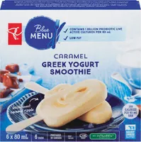 Caramel greek yogurt smoothie bars