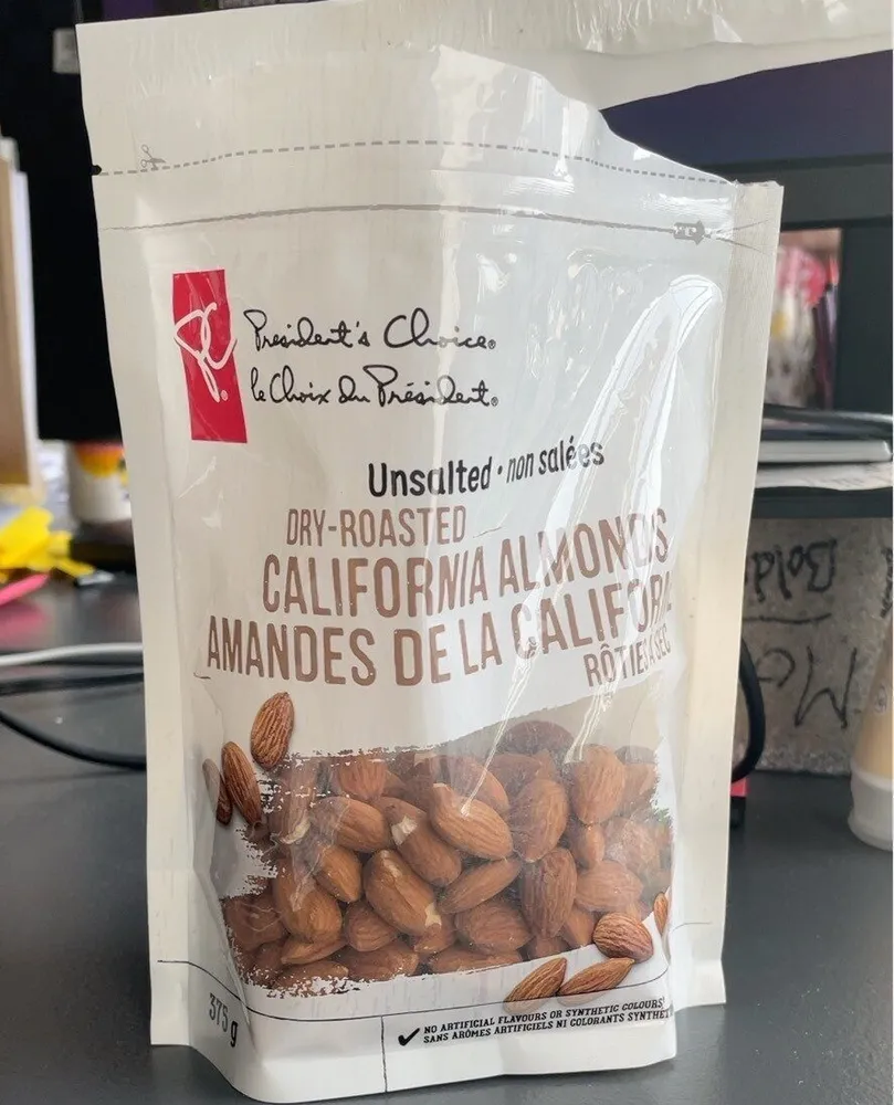 Dry roasted California almonds