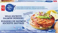 Wild sockeye salmon burgers