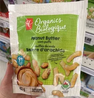 Peanut butter corn puffs