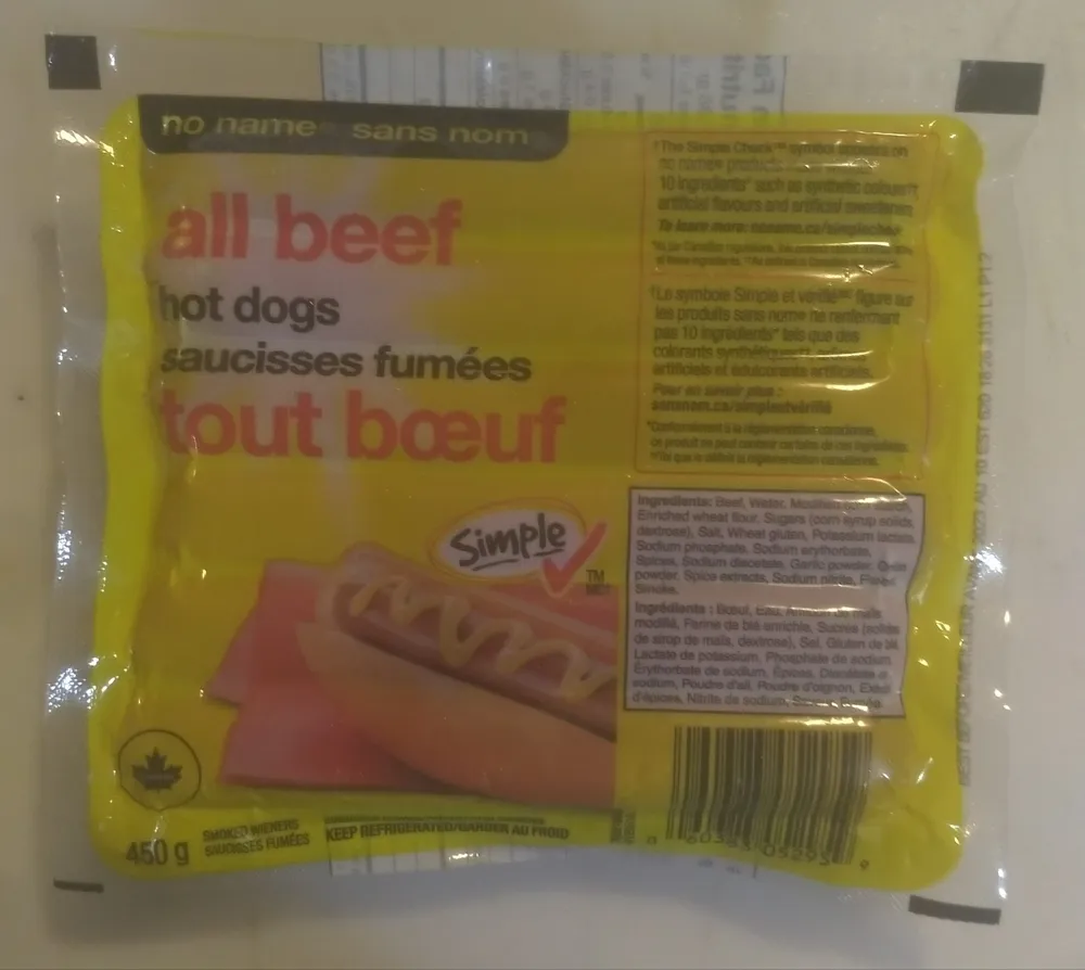All Beef Hot Dogs