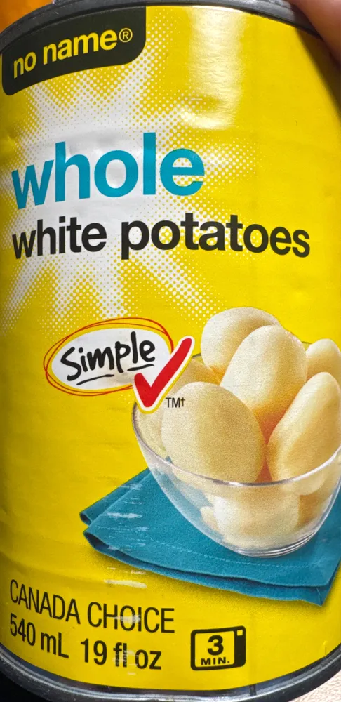 Whole white potatoes