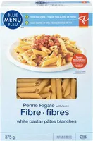 Penne rigate with fibre white pasta