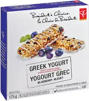 Greek yogurt coated blueberry granola bars