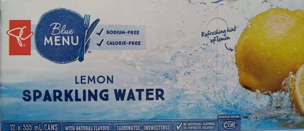 Lemon sparkling water