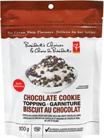Ice cream shop flavours chocolate cookie topping