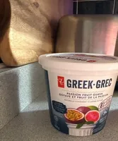 Passion fruit and guava Greek yogurt
