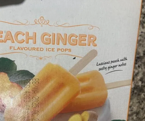 Peach Ginger Ice Pops