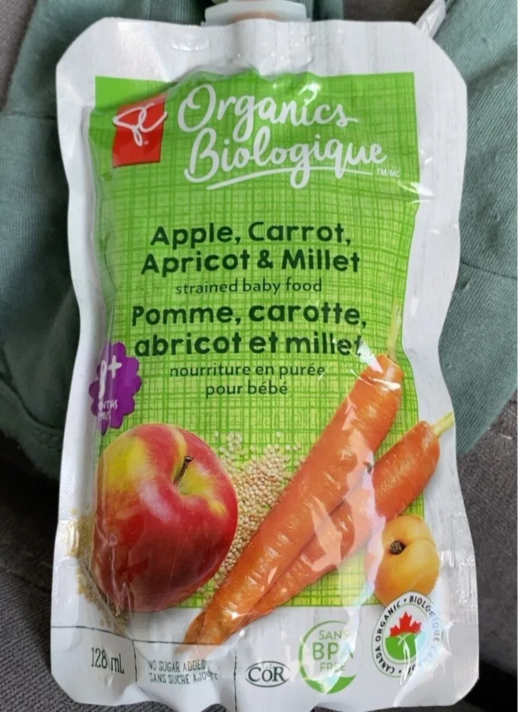 Apple carrot apricot and millet