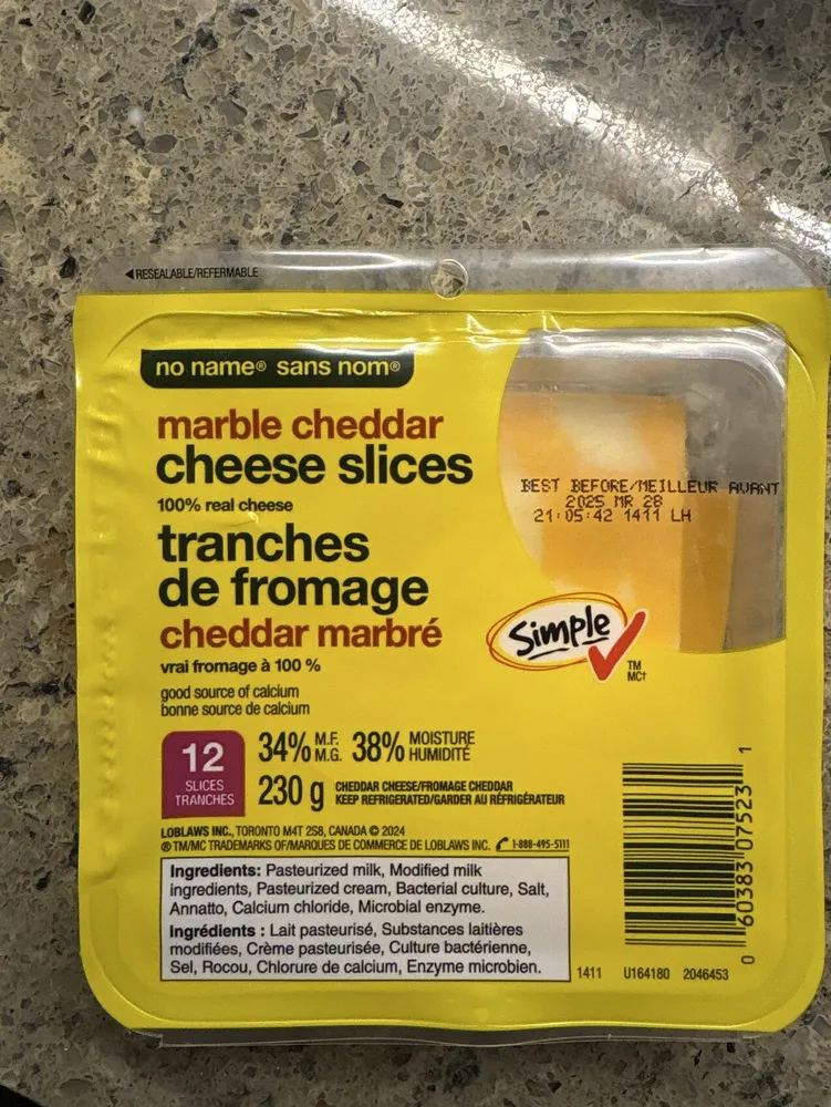 marble cheddar cheese slices