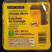 medium cheddar cheese slices