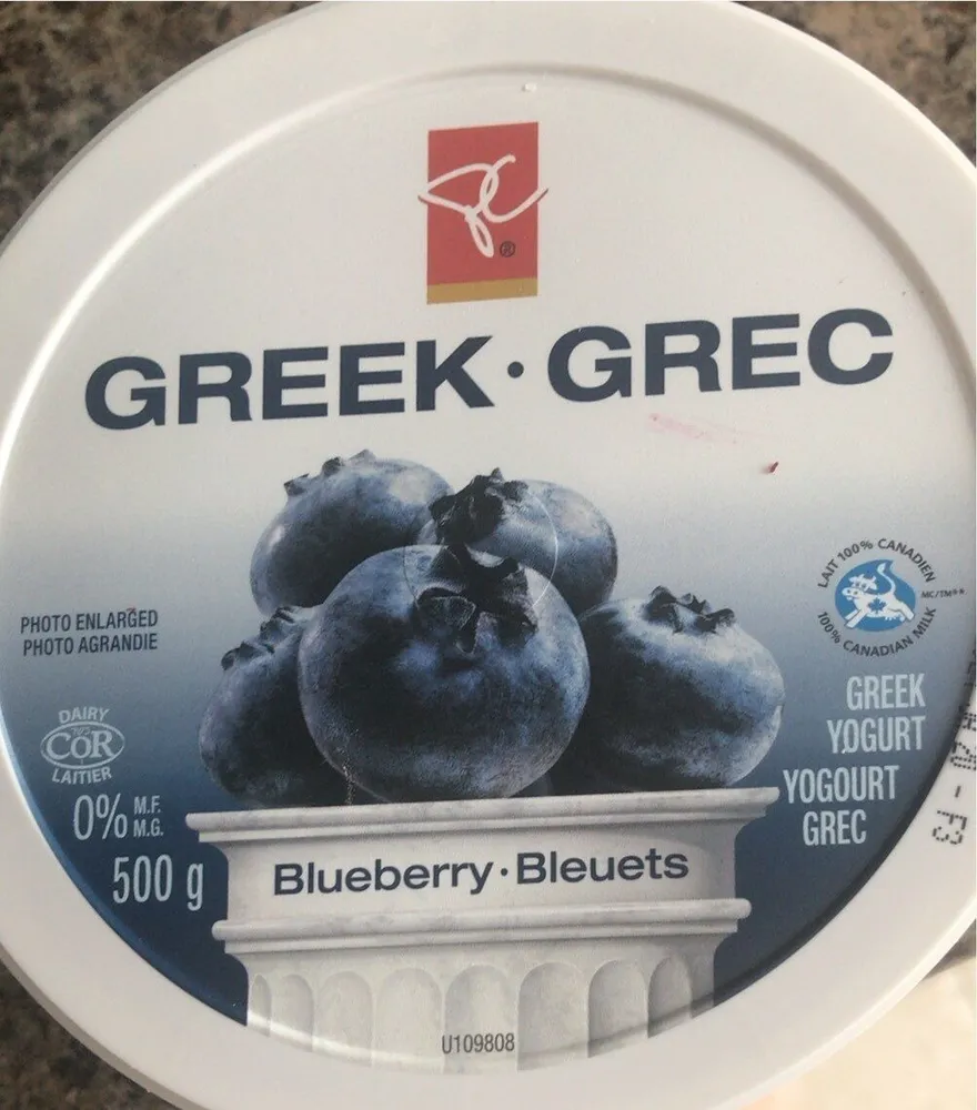Greek blueberry Yoghurt