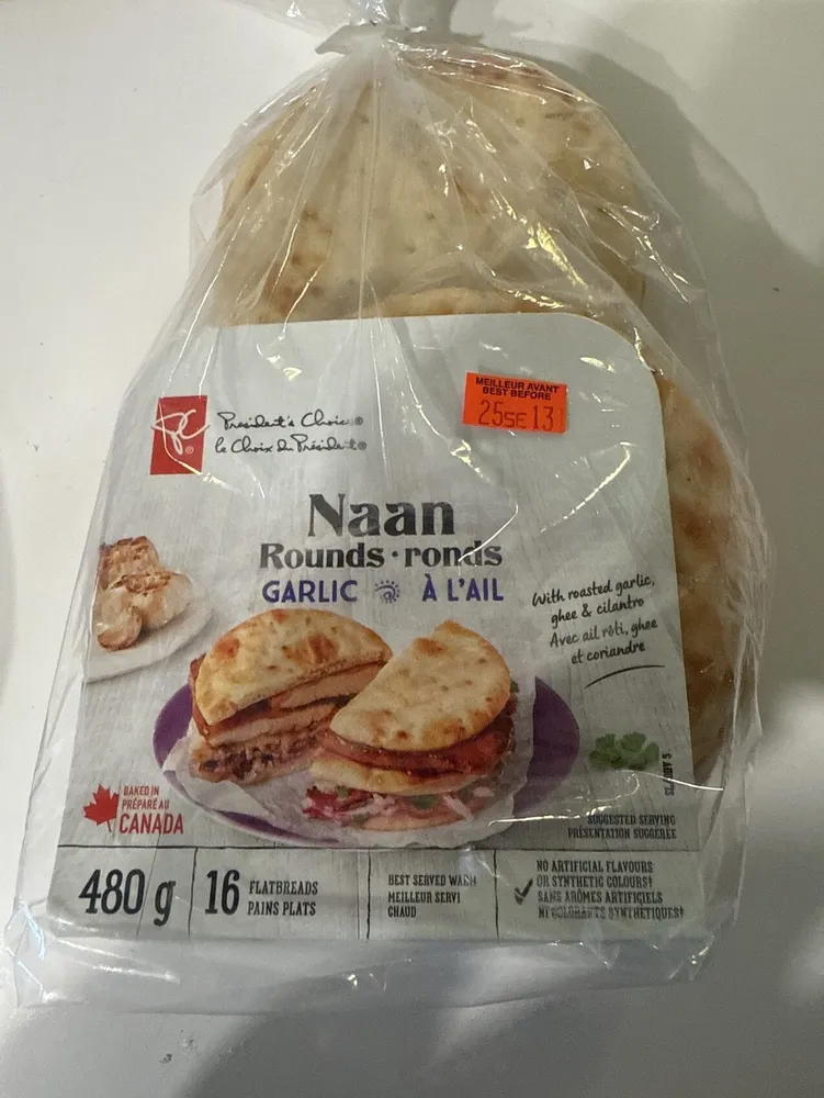 Naan Rounds Garlic