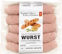 October wurst fully cooked pork sausages