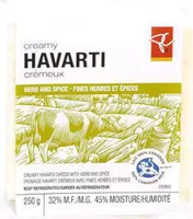 Creamy havarti cheese with herb and spice