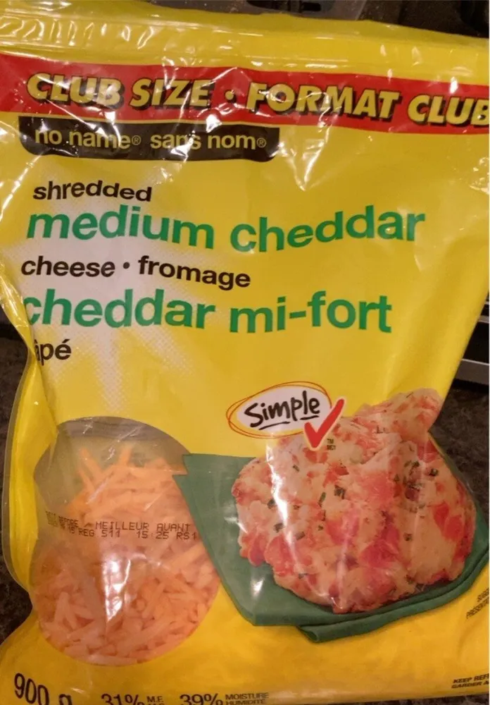 Shedded medium cheddar cheese