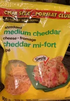 Shedded medium cheddar cheese